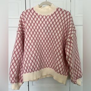 New with tags: Grey Bandit - Pink and Cream Good Intentions Sweater Size Medium